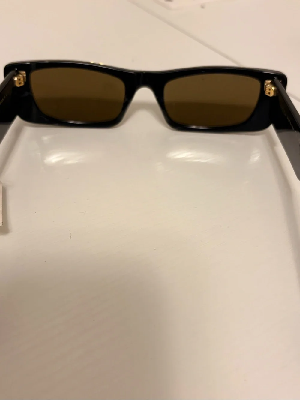 Gucci Black Sunglasses with Gold Accent Logo
